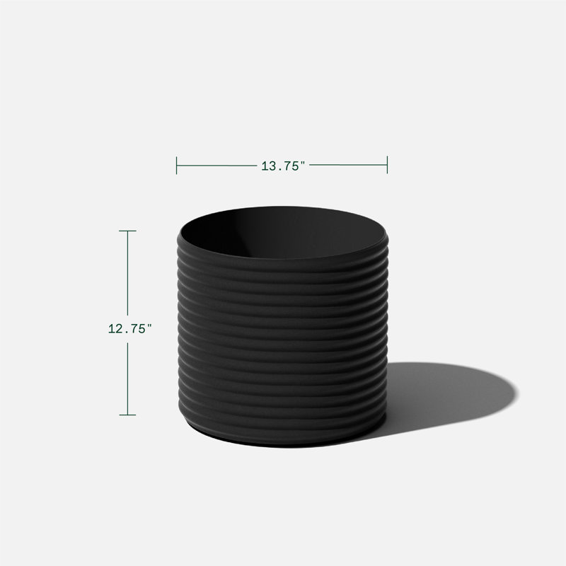Petit pot à fleurs Veradek Mod Series, H 12,75 po x l 13,75 po x P 13,75 po, Noir, 1
