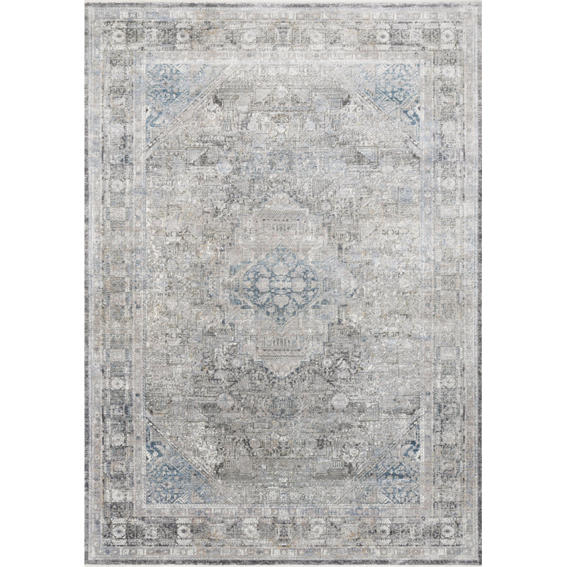 Robledo Performance Oriental Indoor Rug, Rectangle 3'7" x 5'