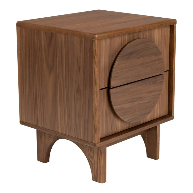 Table de chevet Groove, Brun