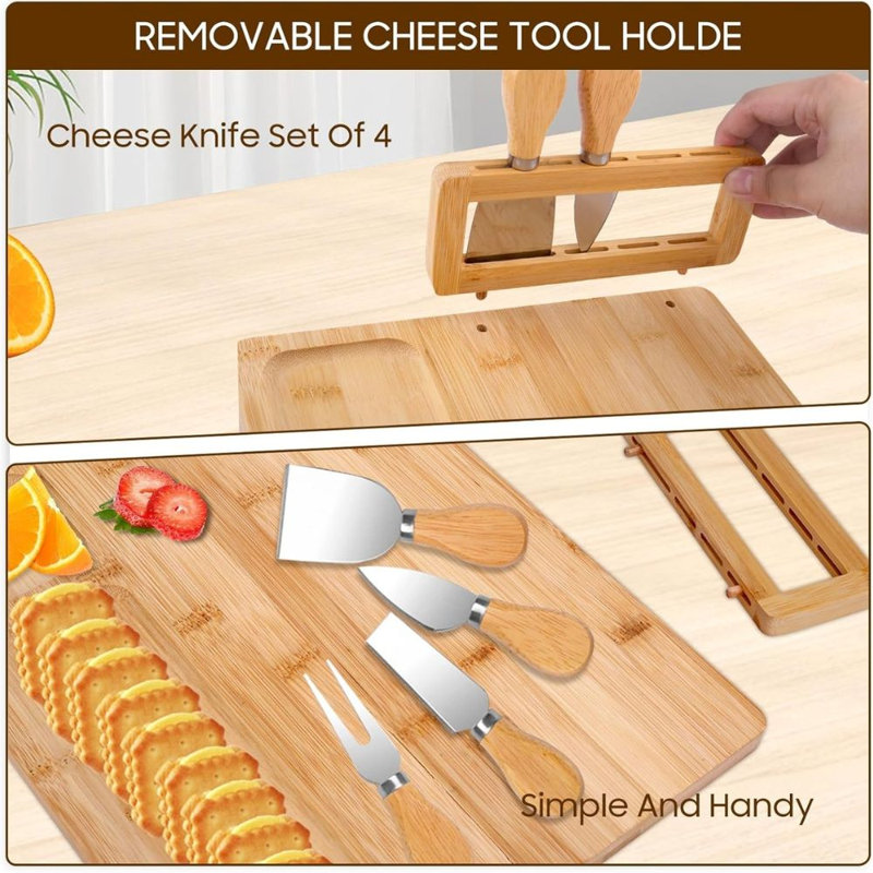 Bamboo Charcuterie Board Set