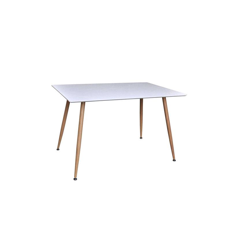 Polar Metal Base Dining Table, Natural, H75 x L120 x W80 cm