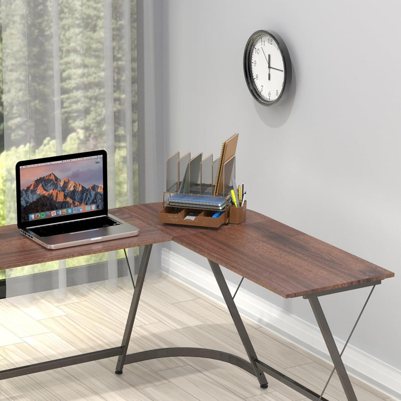 Copper Powder Coated Mesh Desk Organizer with Sliding Drawer