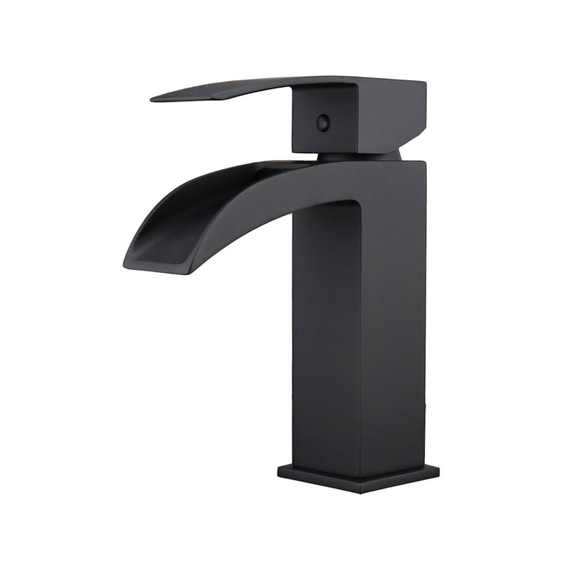 Robinet de salle de bain à un trou, Noir mat