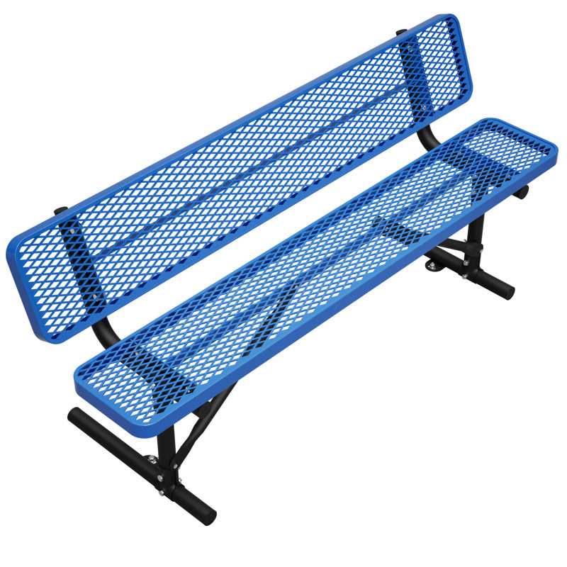 Banc de pique-nique 72 po en métal 72 po pour 3-4 adultes