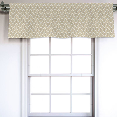 Sateen Chevron Ruffled Window Valance