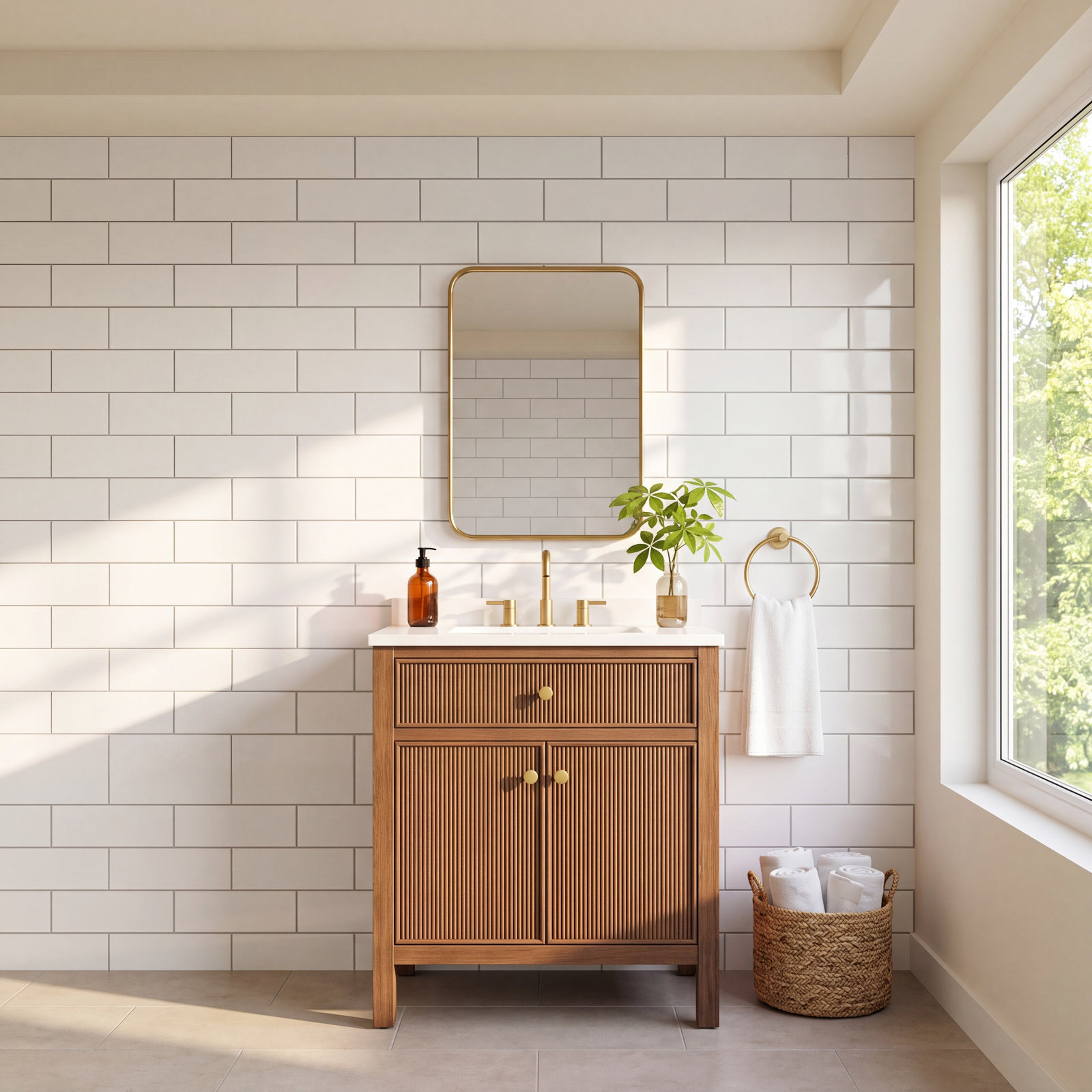 Metro Soho Ceramic Subway Tile, Matte White