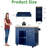 Kitchen Island Cart On Wheels With Storage, Kitchen Island With Spice Rack & Towel Rack, Rolling Kitchen Island With Open Shelves, Portable Island With Drawer-1793996619