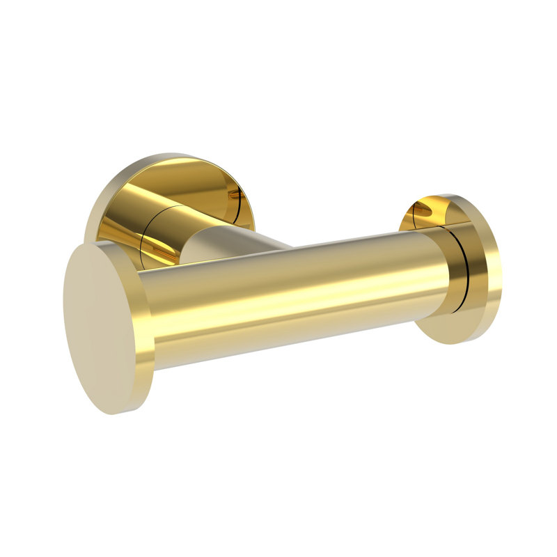 Priya Double Robe Hook, Polished Gold (PVD)