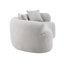 68,44 po, gris incurvé, tissu, éponge à compression, sans assemblage, capacité de 350 lb, petits espaces de vie, nuits douillettes, gris de style minimaliste moderne, mousse à haute densité, sac à ressort, famille