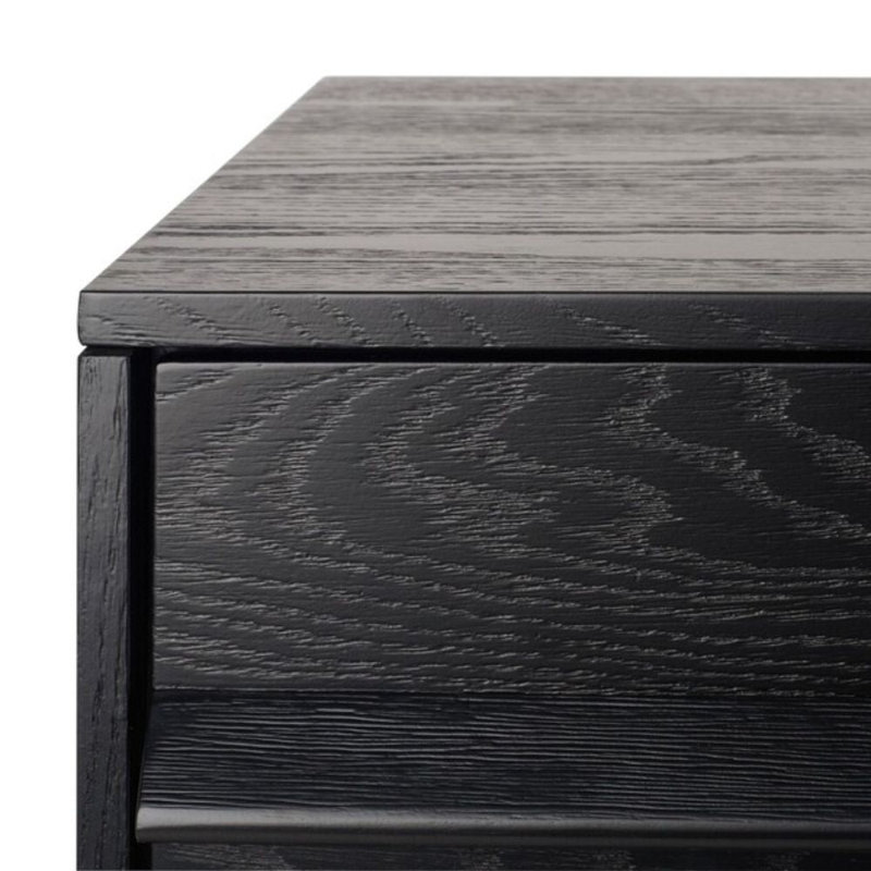 Commode à six tiroirs, Noir