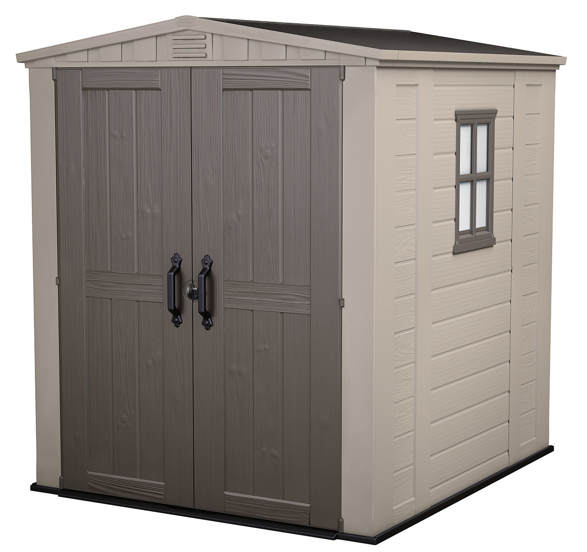 Keter Factor 6x6 ft. Durable Resin Outdoor Storage Shed With Floor and