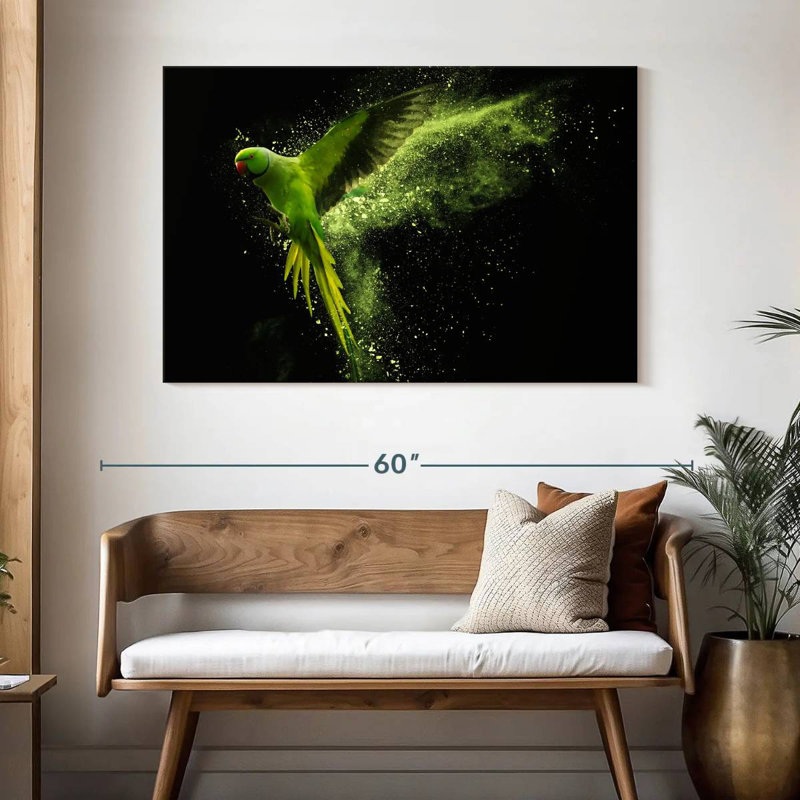Brampt Alexandrine Parakeet, 32" H x 48" W