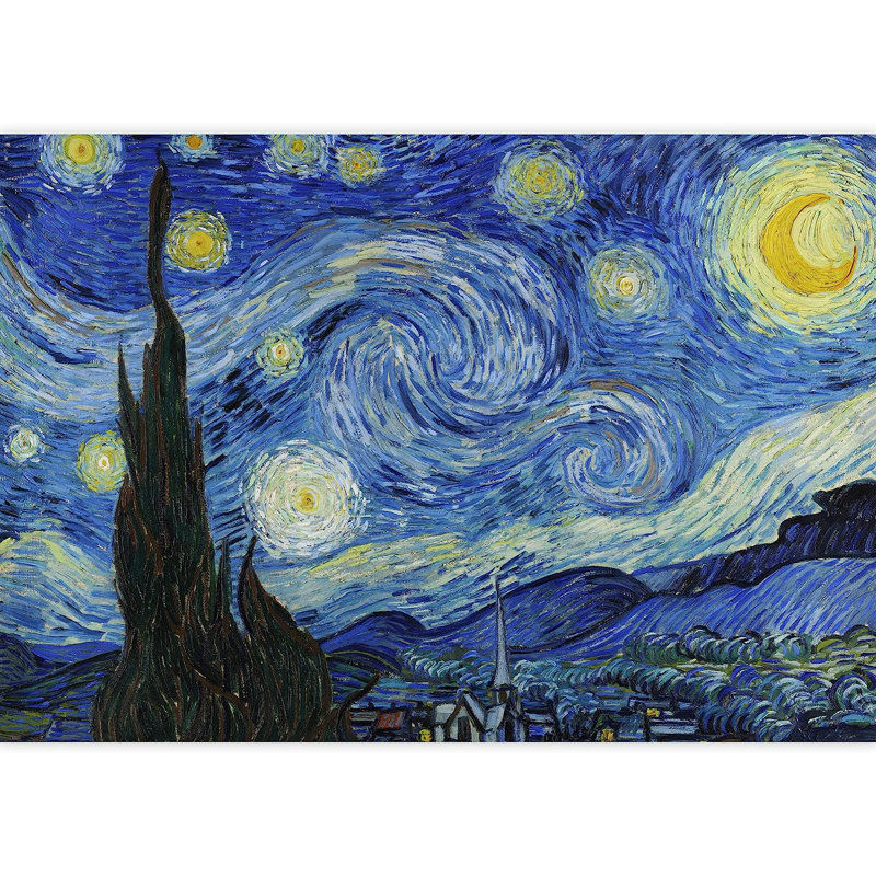 Peinture murale Starry Night par Vincent Van Gogh, impressionnisme hollandais, 20e siècle, L 100 po x l 144 po