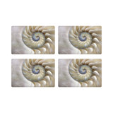 Nautilus Pearl Pebble Vegan Leather Rectangle Placemat