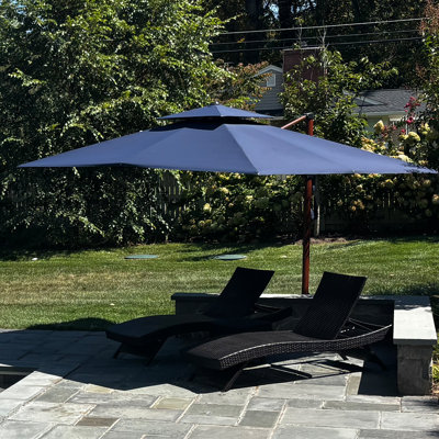 Double Top Deluxe 9' x 12' Rectangular Cantilever Umbrella