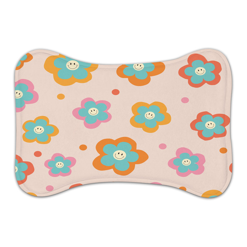 Funky Fun - 1 Piece Bone Shape Feeding Mat, Large (14")