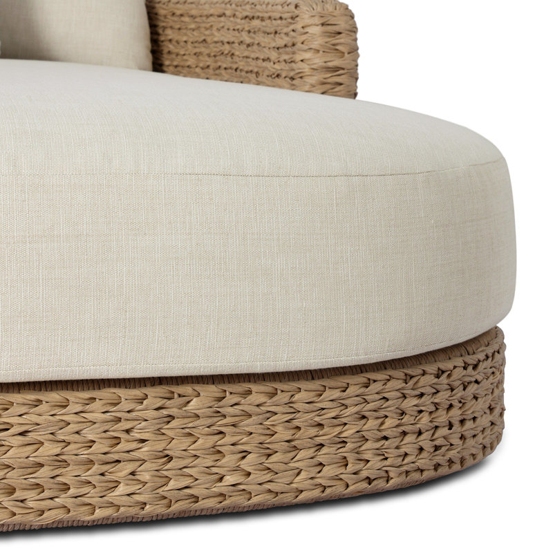 Caney Outdoor Double Chaise-Vergo Cream