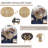 Farmhouse Round Dining Table With Extendable Leaf, X-Pedestal Base, Seats 4-6, Solid Wood And Veneer-1440915676