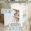Meuble-lavabo blanc 21,6 po, armoire combinée, meuble de rangement pour salle de bain, lavabo simple en céramique, rangement sur le côté droit-181113619