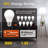 6 Pack A19 LED Light Bulbs, 9W Equivalent 60W, 800LM 5000K Daylight Non-Dimmable E26 Base 120V Plastic Light Bulbs for Home Indoor Lighting-125772297