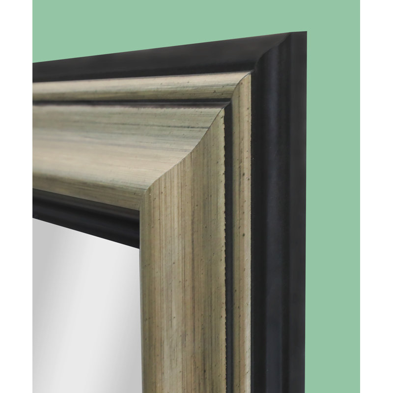 Miroir de salle de bain traditionnel, H 35,5 po x l 35,5 po, Gris