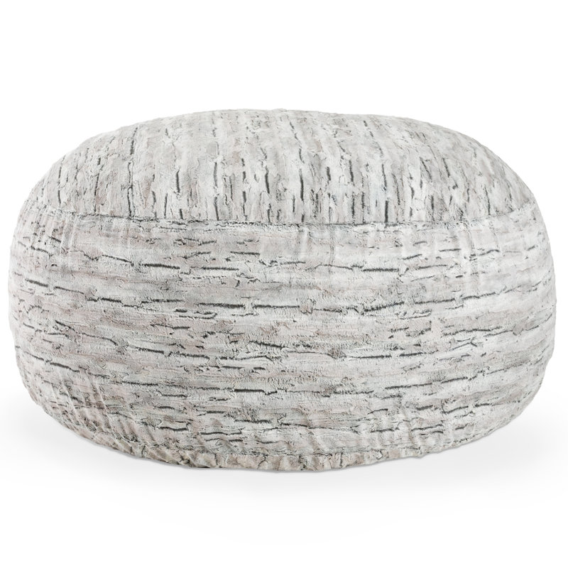 Fauteuil à billes géant pour adultes Saxx, Fausse fourrure argent