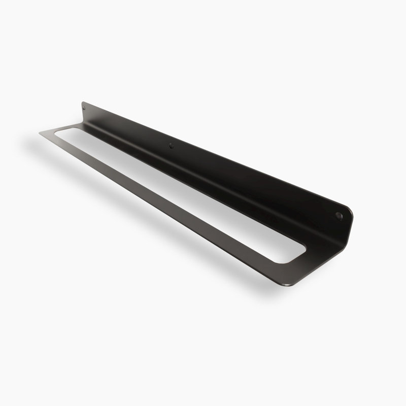 Porte-serviettes de bain mural moderne - barre simple, Noir, 18"