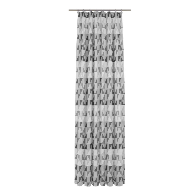 Bernd Room Darkening Single Panel, 132cm Width x 225cm Drop, Dark grey/Grey