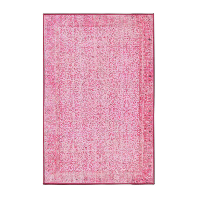 Tapis contemporain rose, Rectangle 5 pi x 7 pi