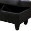 Repose-pieds de rangement rectangulaire 28,5 po Keevha-271079511