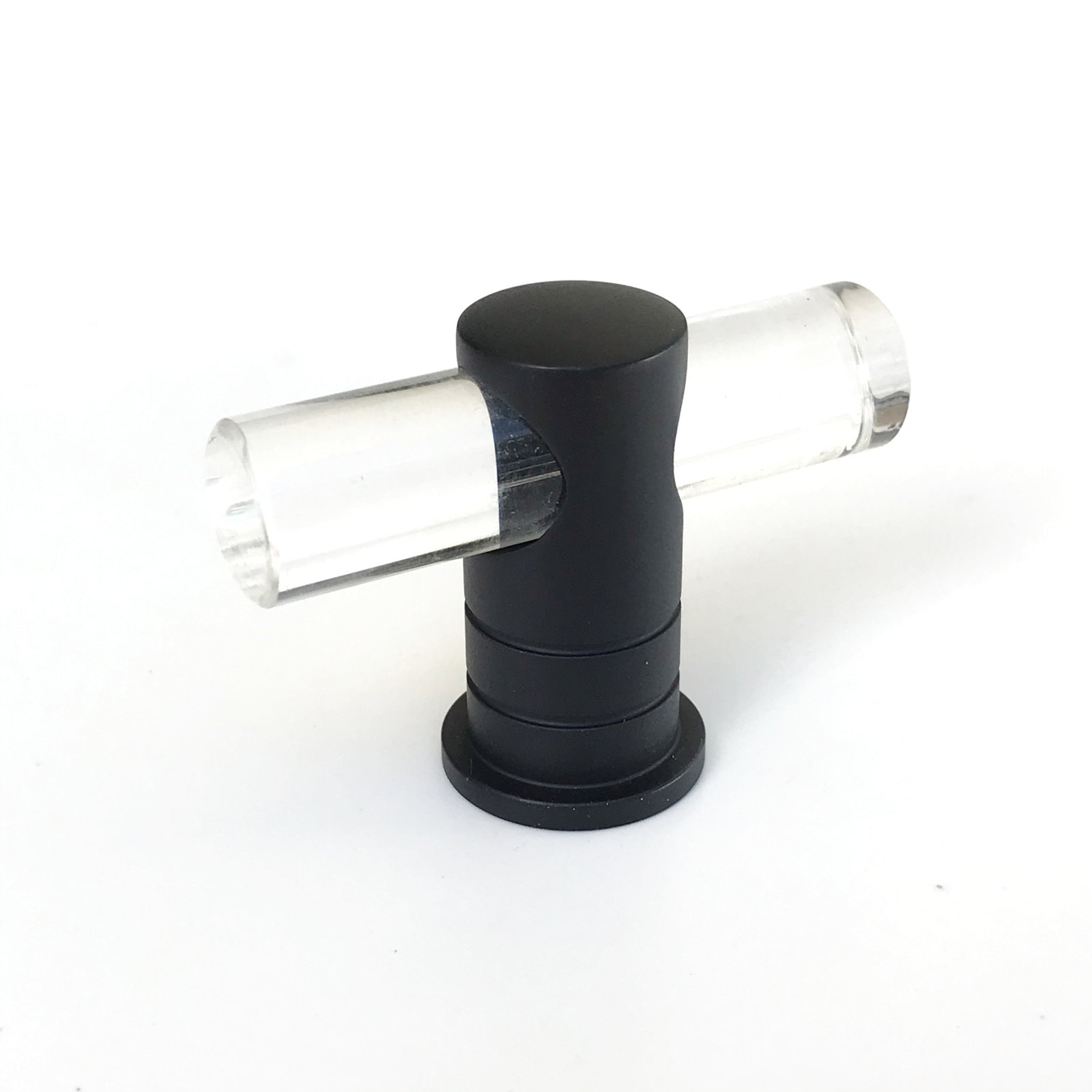 Luz Lucite T-Bar Knob, Matte Black