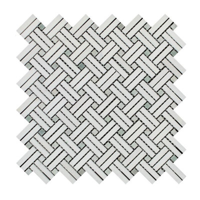 Basketweave Honed Marble Tile