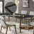 Danzel Dining Table W/Glasss Top