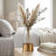 Vase en verre transparent de 10 pouces avec base dorée - centre de table moderne pour la maison ou un événement-71071408