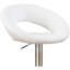 Tabouret en similicuir blanc à hauteur réglable avec 2 chaises pivotantes en PVC-949575035