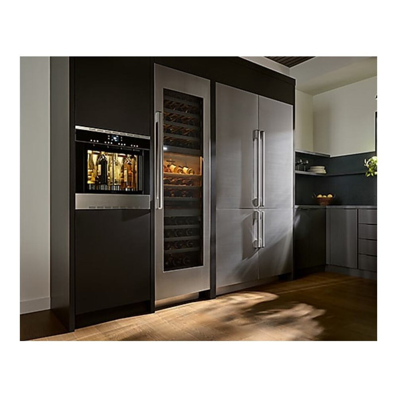 24" Wine Column Panel Kit, Contemporary, Graphite Stainless