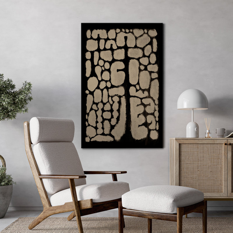 Impression sur toile, motif de pierre, décoration murale rustique abstraite pour vestibule ou coin-détente, Toile tendue