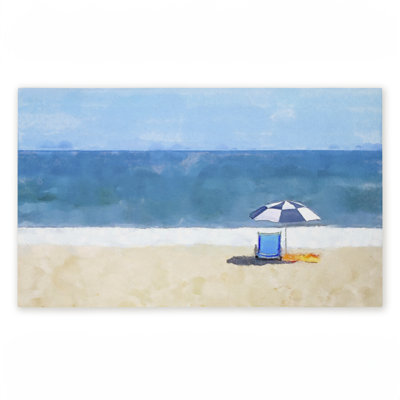 Tapis d'extérieur imprimé Sunny Beach Day Birds, par Jeff Pica, 18 po x 30 po