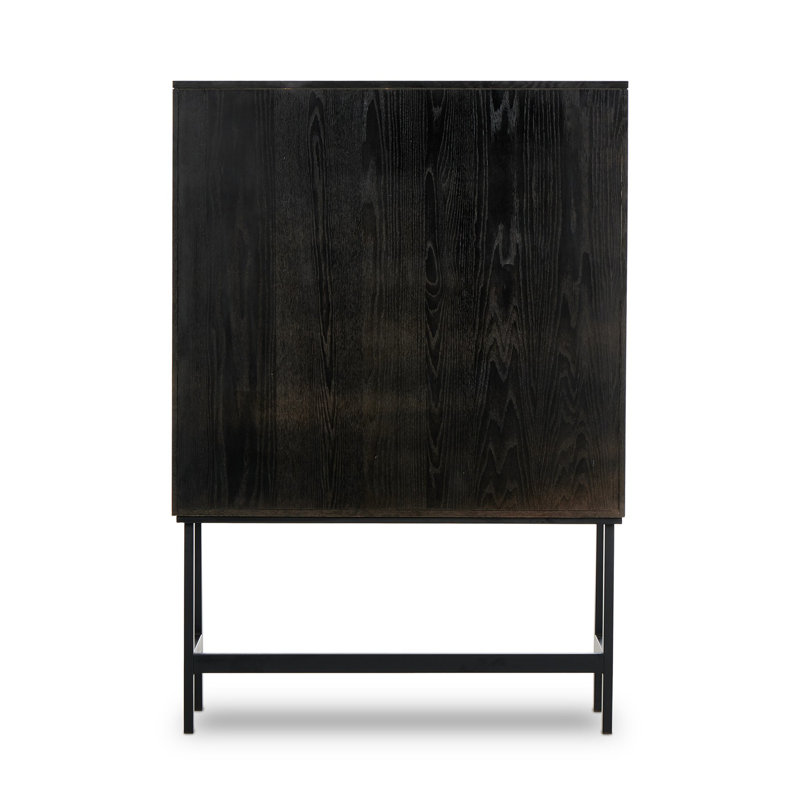 Hayward Cabinet-natural Walnut, Black Oak