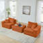 Canapé modulaire modulaire en nuage avec sièges profonds, repose-pieds amovible et configuration flexible en forme de L pour un confort ultime.-2064707281