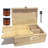 Large Bamboo Stash Box With Combination Lock Jars With Detachable Compartment, Wooden Decorative Storage Box With Alright Brushes