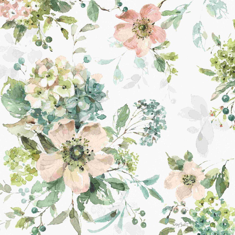 Menthe écrasée 14 sur blanc, H 12 po x l 12 po