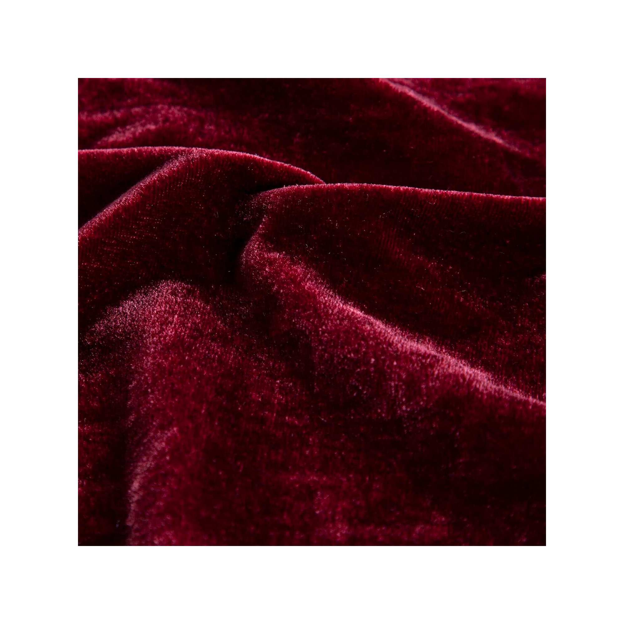 Stella Faux Silk Velvet Classic Chic Modern Rustic Romantic Western Duvet Cover Set, Queen Duvet Cover + 2 Standard Shams