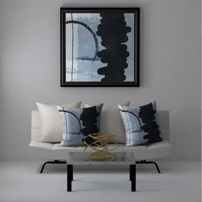 Abstract Throw Pillow, 24" H x 24" W