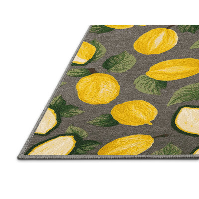 Washable Pawpaw Fruits Area Rug