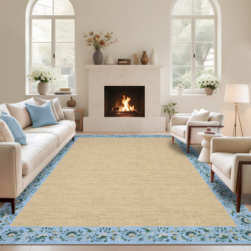 Washable Area Rug Modern Modern Area Rug Low Pile,Non-Slip Soft,Mark-Resistant,Collapsible Carpet for Living Room,Bedroom,Dining Light
