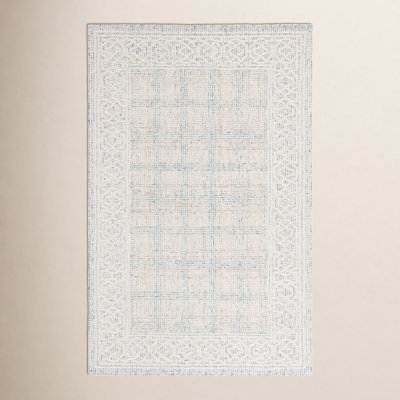 Hand-Tufted Geometric Wool Rug