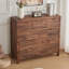 Armoire d'appoint en bois manufacturé brun massif