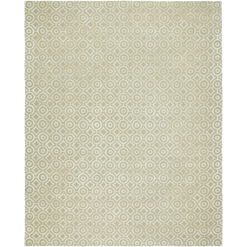 Geometric Area Rug in Ivory, Rectangle 8' x 10'