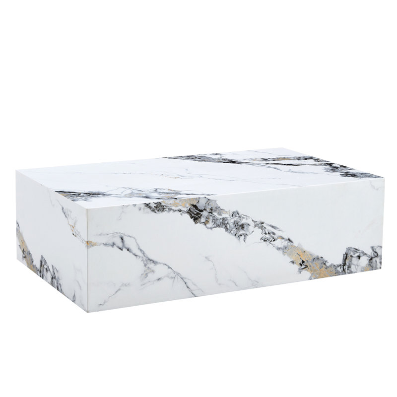 Modern MDF Coffee Table With Marble Pattern